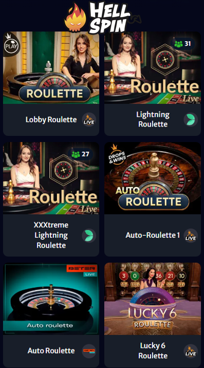hell spin live casino roulette